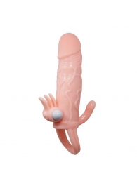 Удлиняющая насадка с вибрацией и маленьким отростком для массажа преданусной зоны - Baile - в Подольске купить с доставкой