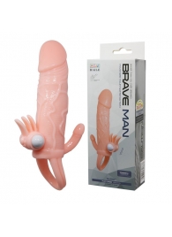 Удлиняющая насадка с вибрацией и маленьким отростком для массажа преданусной зоны - Baile - в Подольске купить с доставкой