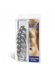 Хомут на пенис из 7 колец 7 Ring Gates Of Hell - BlueLine - купить с доставкой в Подольске