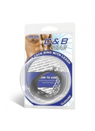 Утяжка на пенис с поводком Snap Cock Ring With 12  Leash - BlueLine - купить с доставкой в Подольске