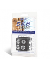 Ремень на член и мошонку 1.5  Cock Ring With Ball Strap - BlueLine - купить с доставкой в Подольске