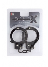 Чёрные наручники из листового металла BONDX METAL CUFFS BLACK - Dream Toys - купить с доставкой в Подольске