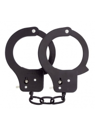 Чёрные наручники из листового металла BONDX METAL CUFFS BLACK - Dream Toys - купить с доставкой в Подольске