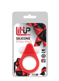 Красное эрекционное кольцо LIT-UP SILICONE STIMU RING 1 RED - Dream Toys - в Подольске купить с доставкой