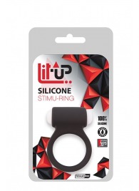 Чёрное эрекционное виброкольцо LIT-UP SILICONE STIMU RING 3 BLACK - Dream Toys - в Подольске купить с доставкой