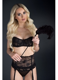 Стек с большим чёрным пером Large Feather Tickler - 65 см. - Blush Novelties - купить с доставкой в Подольске