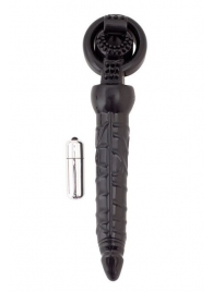 Черная вибронасадка с анальным стимулятором - ToyFa - в Подольске купить с доставкой