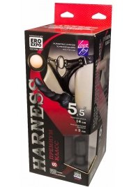 Пояс харнесс премиум класса WOMAN SIMPLEX(S) с 3 черными насадками - LOVETOY (А-Полимер) - купить с доставкой в Подольске