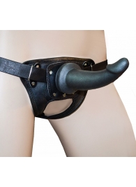 Универсальный пояс премиум класса(S) с 2 черными насадками - LOVETOY (А-Полимер) - купить с доставкой в Подольске