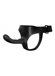 Страпон с изогнутой головкой Ultra Harness Curvy Dildo - 15,8 см. - Baile - купить с доставкой в Подольске