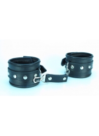 Наручники из гладкой кожи - БДСМ Арсенал - купить с доставкой в Подольске