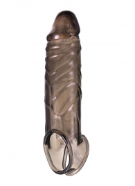 Дымчатая фаллическая насадка с подхватом и закрытой головкой - 16,2 см. - ToyFa - в Подольске купить с доставкой