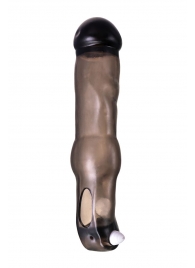 Закрытая фаллическая насадка на пенис с кольцом для фиксации  вибропулей - ToyFa - в Подольске купить с доставкой