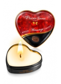 Массажная свеча с ароматом шоколада Bougie Massage Candle - 35 мл. - Plaisir Secret - купить с доставкой в Подольске