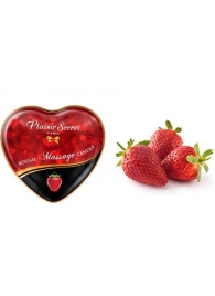 Массажная свеча с ароматом клубники Bougie Massage Candle - 35 мл. - Plaisir Secret - купить с доставкой в Подольске