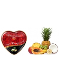 Массажная свеча с ароматом экзотических фруктов Bougie Massage Candle - 35 мл. - Plaisir Secret - купить с доставкой в Подольске
