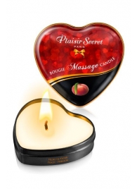 Массажная свеча с ароматом персика Bougie Massage Candle - 35 мл. - Plaisir Secret - купить с доставкой в Подольске