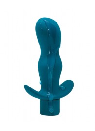 Бирюзовая анальная пробка с вибрацией Satisfaction - 11,5 см. - Lola Games