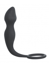 Серое эрекционное кольцо Sensation с анальным стимулятором - Lola Games - в Подольске купить с доставкой