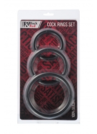 Набор из 3 чёрных эрекционных колец - ToyFa - в Подольске купить с доставкой
