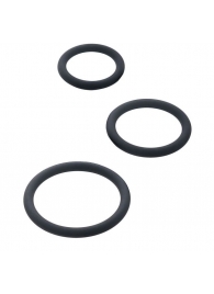 Набор из 3 чёрных эрекционных колец - ToyFa - в Подольске купить с доставкой