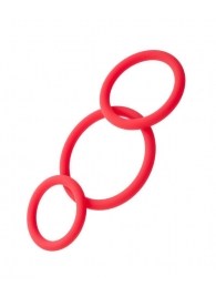 Набор из 3 красных эрекционных колец различного диаметра - ToyFa - в Подольске купить с доставкой