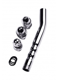Металлический анальный душ с тремя насадками - ToyFa - купить с доставкой в Подольске
