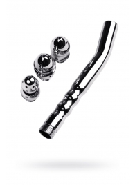 Металлический анальный душ с тремя насадками - ToyFa - купить с доставкой в Подольске