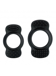 Набор из 2 эрекционных колец с щеточками для наружной стимуляции - Baile - в Подольске купить с доставкой