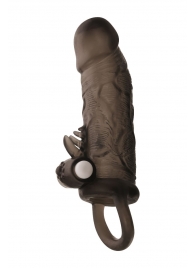 Чёрная насадка на пенис Toyfa XLover с вибрацией - ToyFa - в Подольске купить с доставкой