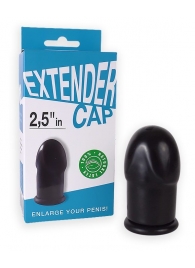 Чёрный латексный удлинитель пениса 2.5 in - Sitabella - в Подольске купить с доставкой