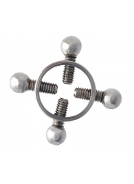 Серебристые зажимы для сосков на винтах - ToyFa - купить с доставкой в Подольске