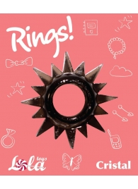 Чёрное эрекционное кольцо Rings Cristal - Lola Games - в Подольске купить с доставкой