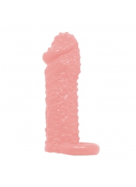 Фаллическая насадка с точками и подхватом мошонки - 13 см. - Baile - в Подольске купить с доставкой