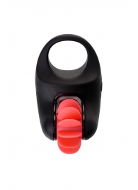 Чёрно-красное эрекционное виброкольцо Erotist - Erotist Adult Toys - в Подольске купить с доставкой