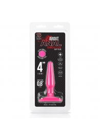 Розовый плаг из силикона - 10 см. - Erotic Fantasy