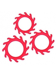 Набор из 3 красных эрекционных колец Renegade Gears - NS Novelties - в Подольске купить с доставкой