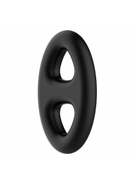 Чёрное эрекционное кольцо с петлёй для мошонки - Baile - в Подольске купить с доставкой