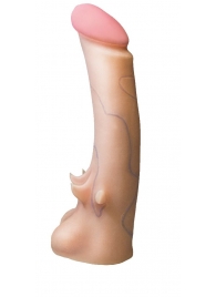 Телесная насадка REAL Standard с усиками на основании - 19 см. - LOVETOY (А-Полимер) - купить с доставкой в Подольске