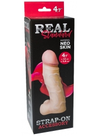 Реалистичная насадка с мошонкой REAL Standard - 15,5 см. - LOVETOY (А-Полимер) - купить с доставкой в Подольске