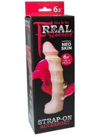 Насадка REAL Standard со спиралевидным узором - 19 см. - LOVETOY (А-Полимер) - купить с доставкой в Подольске