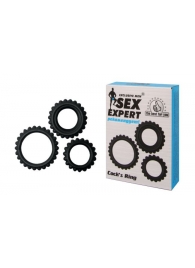 Набор из 3 эрекционных колец Sex Expert - Sex Expert - в Подольске купить с доставкой