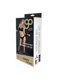 Комплект наручников и поножей LUXURIOUS BED RESTRAINT CUFF SET - Blush Novelties - купить с доставкой в Подольске