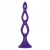 Фиолетовая анальная елочка Silicone Triple Probe - 14,5 см. - California Exotic Novelties