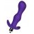 Фиолетовая изогнутая анальная вибропробка - 14 см. - A-toys