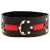 Чёрный ошейник с красной полосой - БДСМ Арсенал - купить с доставкой в Подольске