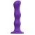 Фиолетовая насадка Strap-On-Me Dildo Geisha Balls size XL - Strap-on-me - купить с доставкой в Подольске