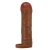 Коричневая насадка-удлинитель на пенис Bunion - 16,5 см. - Baile - в Подольске купить с доставкой