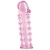 Розовая насадка на пенис с шипами - 12,5 см. - A-toys - в Подольске купить с доставкой