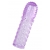 Фиолетовая рельефная насадка на пенис - 13,5 см. - A-toys - в Подольске купить с доставкой
